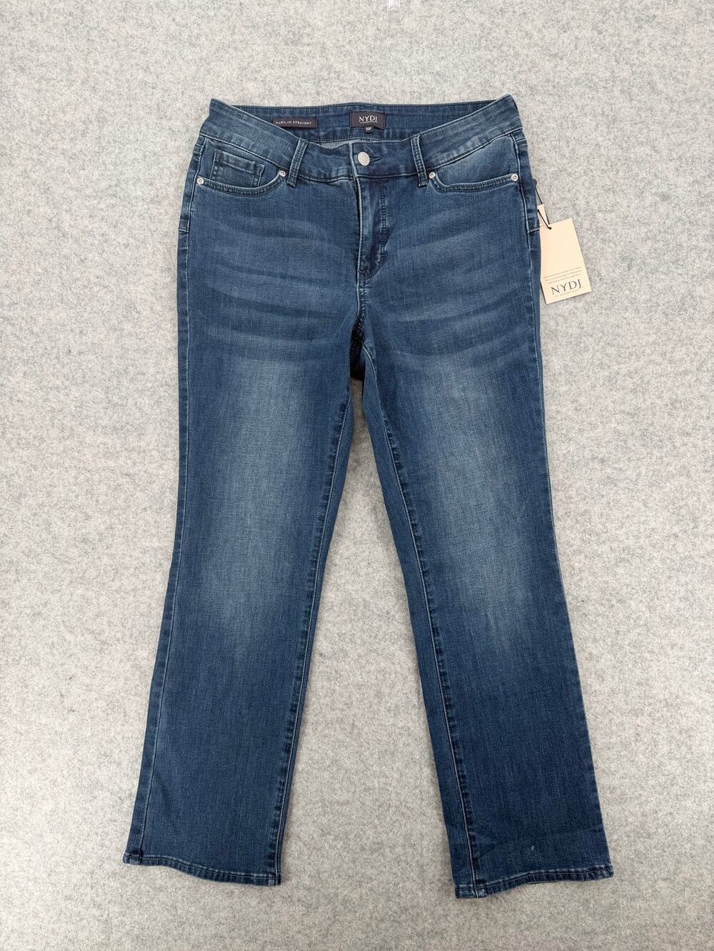 NWT NYDJ Lana Marilyn Straight Uplift Jeans Size 10 Petite